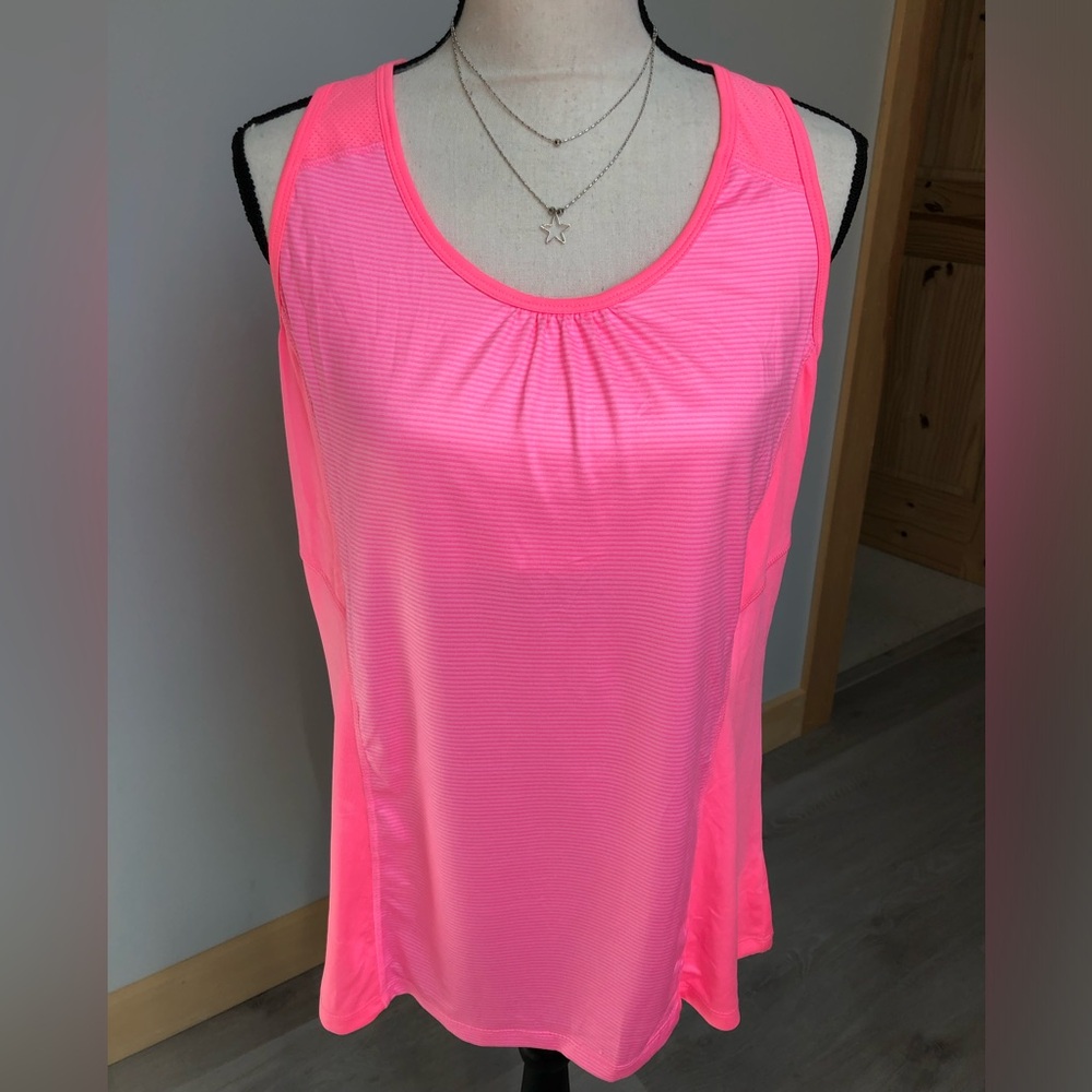Danskin Now Hot Neon Pink Tank Top Size Large